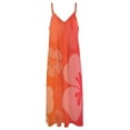 thumbnail image 5 of Robe de Rêve Hawaïenne Rose et Orange Sans Manches Robe de Fée Robes de Mariage pour Fêtes Robe de Soirée Femmes, 5 of 5