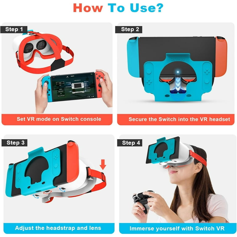 Newest VR Headset for Nintendo Switch & Switch OLED Model, 3D VR Glasses with Adjustable Lens for Virtual Reality Gaming Experience, Switch VR Labo Newest VR Headset for Nintendo Switch & Switch OLED Model, 3D VR Glasses with Adjustable Lens for Virtual Reality Gaming Experience, Switch VR Labo