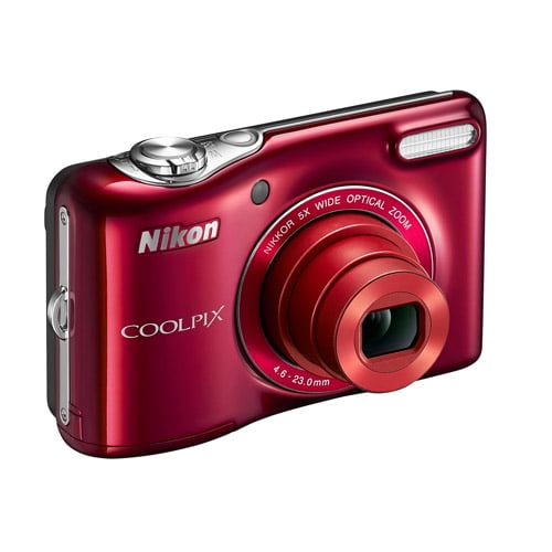 Nikon Red COOLPIX L32 Digital Camera with 20.1 Megapixels and 5x