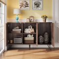 thumbnail image 5 of Sideboard Buffet Cabinet with Storage,Wood Sideboard Cabinet Accent Kitchen Buffet Cabinet with Doors,Console Table Coffee Bar with Adjustable Shelf for Entryway, 5 of 5