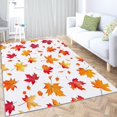 thumbnail image 4 of Living Room Area Rug 8x10 ft Autumn Theme Orange Leaves Washable Non-Slip Area Rug, 3D Print Low-Pile Carpet for Bedroom, Kids Room, Nursery, Home Decor Rugs, 4 of 7