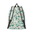 thumbnail image 2 of Rateoe Floral In Teal Pattern Canvas College Laptop Backpack,Travel Daypack,Durable Rucksack Travel Notebook Bag School Backpack Book Bag for Men Women-Small, 2 of 7