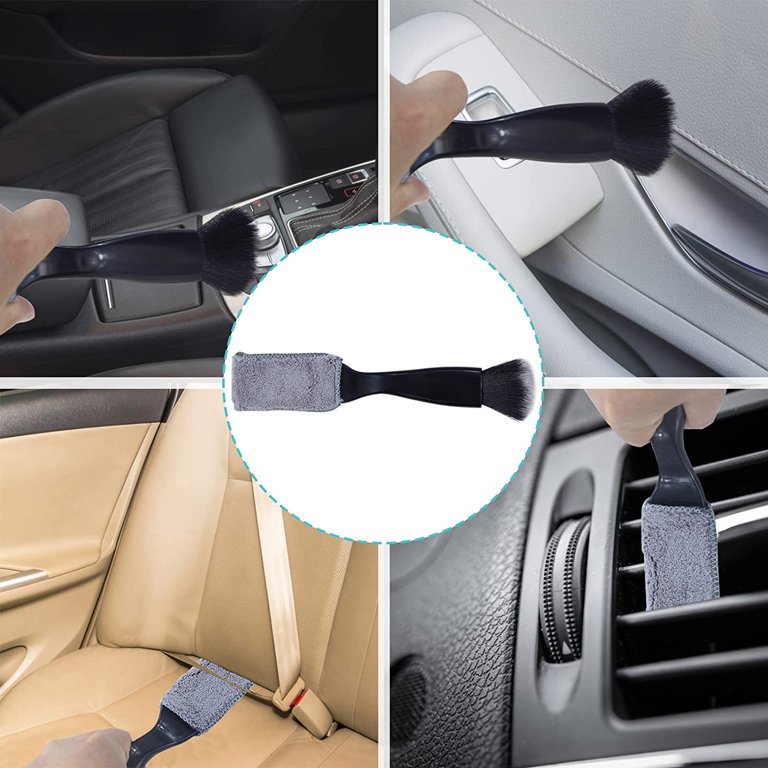 Car Interior Detailing Brush - Soft Microfiber Dust Brush For Vents, Dashboard & Leather