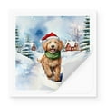 thumbnail image 2 of Hello Winter Goldendoodle Frosty Morning Walk Welcome Snowy Christmas Vinyl Sticker Doodle Dog Lover Gifts Idea Waterproof Decal Art Decor - 02018, 2 of 5