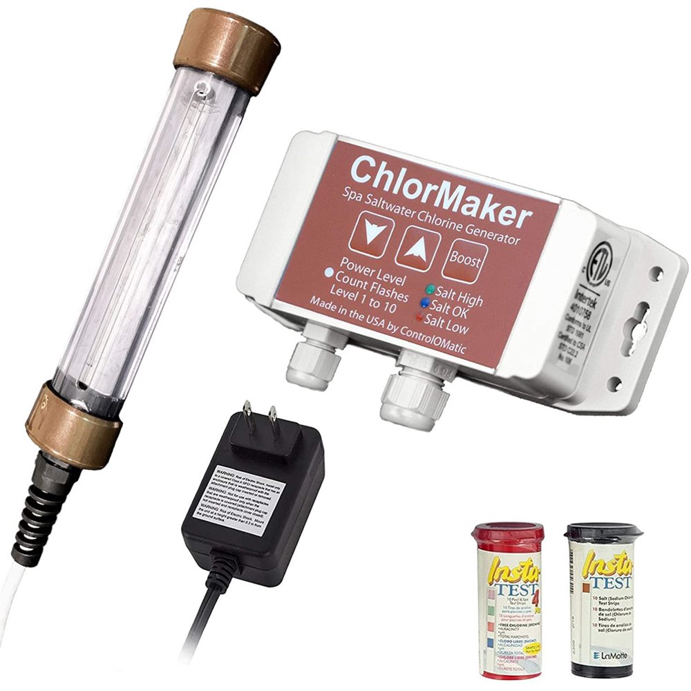 ChlorMaker Salt Water Hot Tub and Spa Chlorine Generator, Drape Over