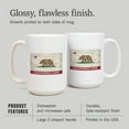 thumbnail image 4 of 15 fl oz Ceramic Mug, California, Love, Rustic California State Flag, Dishwasher & Microwave Safe, 4 of 5