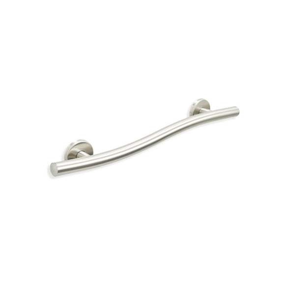 Wave Grab Bar for Bathroom Shower Toilet Steps Bed Home/304 Stainless Steel/Brush Finish/Left/ 24"