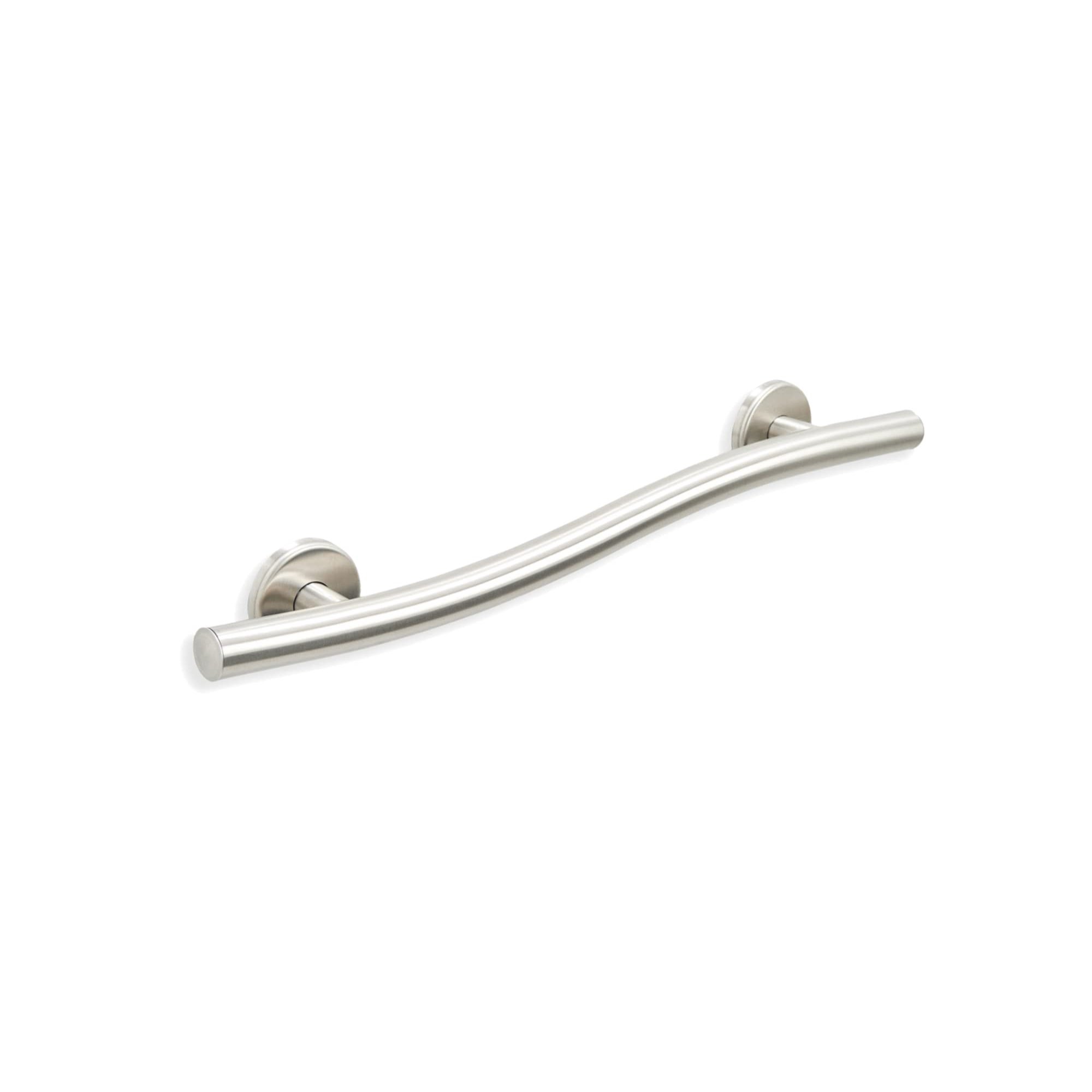 Wave Grab Bar for Bathroom Shower Toilet Steps Bed Home/304 Stainless Steel/Brush Finish/Left/ 24"