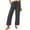 02# Dark Gray, variant on Capri Pants for Women Ankle Length Elastic Waist Solid Color Adjustable with Pockets Stretchable Summer -Leg Exterior Pocket Flat Front Mid Rise Casual Vacation Lounge Cropped S-2XL
