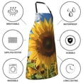 thumbnail image 5 of Naloa Sky Golden Sunflower Field Apron Kitchen Aprons with Pockets for Women Men Chef, 5 of 8