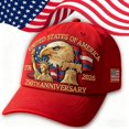 thumbnail image 2 of 1776-2026 United States 250th Anniversary Hat, Eagle & Liberty, U.S. Embroidered Patch Cap, 2 of 7