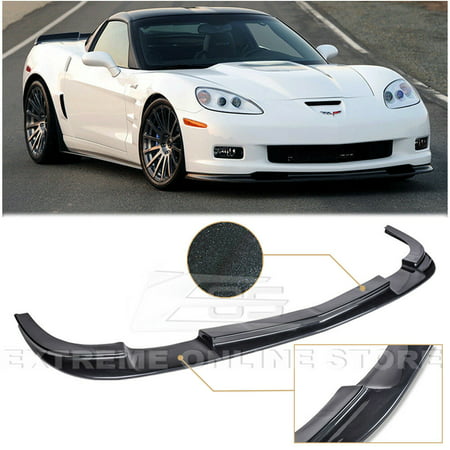 Extreme Online Store Replacement for 2005-2013 Chevrolet Corvette C6 Wide Body Models | ZR1 Style ABS Plastic Painted Carbon Flash Metallic Front Bumper Lower Lip