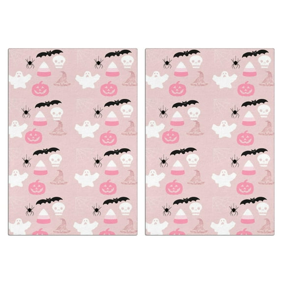 Witchy Decorative Kitchen Towels Halloween Set of 2, 18x26 Pumpkin Ghost Dish Towels, Soft Absorbent Tea Towels, Fall Hand Towels for Kitchen, Coffee Bar or Holiday Decor