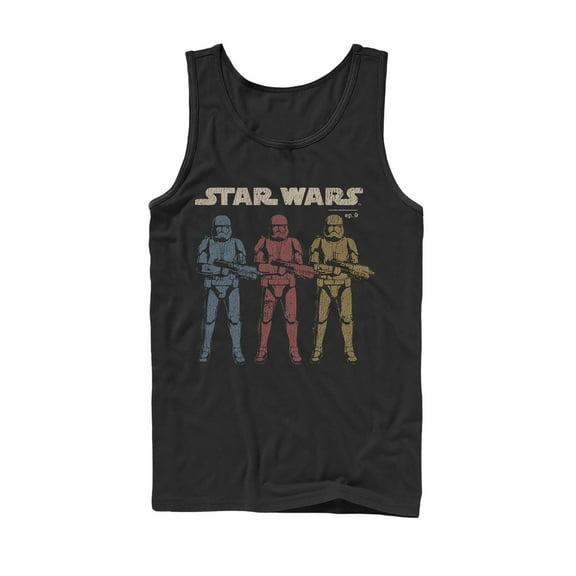 Men's Star Wars: The Rise of Skywalker Stormtrooper Trio  Tank Top Black Medium