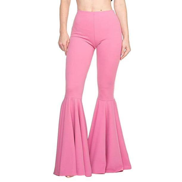 Pink bell shop bottom pants