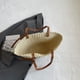 thumbnail image 3 of Bolso de mano para mujer Bolso de viaje femenino simple de paja de moda (beige), 3 of 9