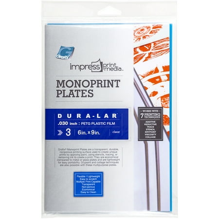 Impress Monoprint Plates, 3pk, 6" x 9"
