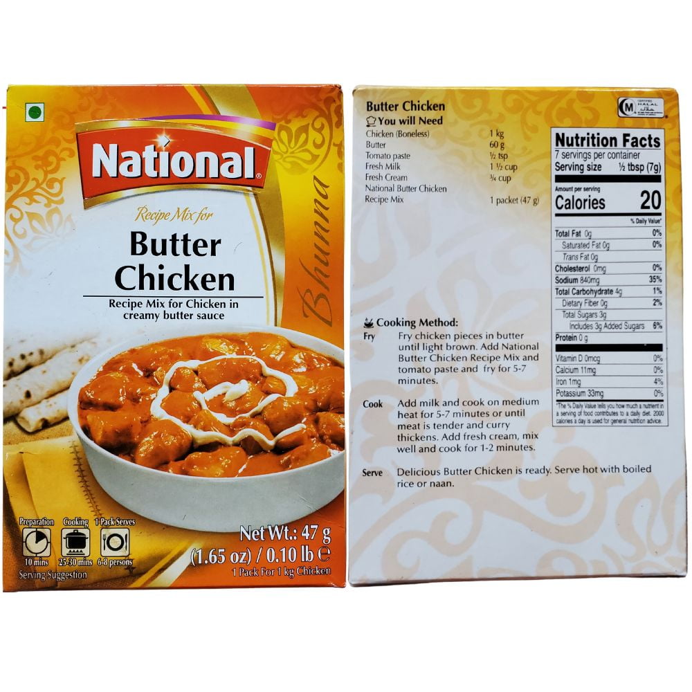 National Butter Chicken Masala Recipe Mix 47g (Pack of 6)