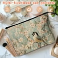 thumbnail image 5 of Makeup Bag Small Toilet Cosmetic Bags Travel Makeup Case Waterproof for Women Girls 6.7X9.45inches - Gorgeous Cherry - Bird Art, 5 of 7