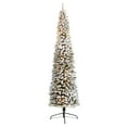 thumbnail image 7 of Nearly Natural 9' White Pencil Flocked Artificial Christmas Tree Prelit 600 Clear Lights, 7 of 7