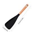 thumbnail image 2 of Silicone Spatula Kitchen Turner, Multicolor Silica Gel Head With Wooden Handle, Heat Resistant Nonstick Cooking and Baking Utensil for Flipping, Scraping and Mixing, 2 of 5