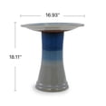 thumbnail image 4 of CQSXDA 17-Inch Tall Outdoor Bird Bath with Swirl Pattern, Glazed Ceramic Pedestal, for Garden Decor, Sapphire Blue,Sky Blue, 4 of 10