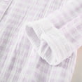 thumbnail image 5 of Lixiuxyad Button down Pajama Set Double Layer Gingham Pajama Set For Women Lightweight Summer Sleepwear & Homewear Stylish And Comfortable Loungewear, 5 of 6