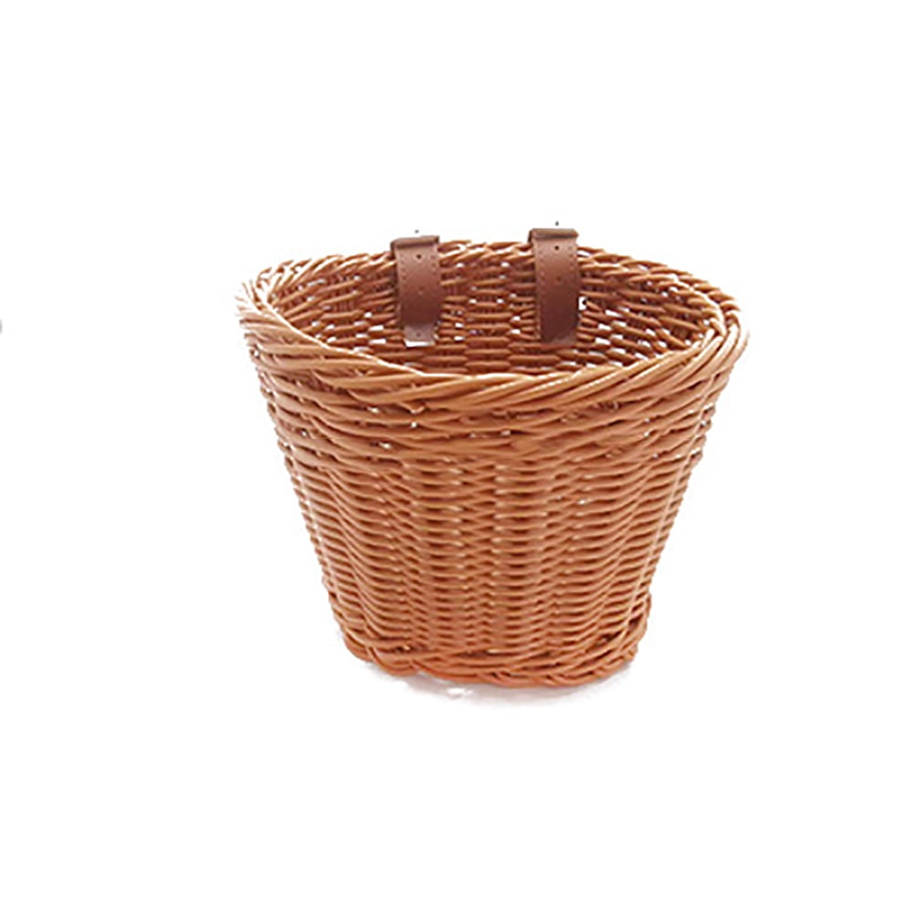 Retro Bike Basket Wicker Woven Bicycle Front Basket Handlebar Storage