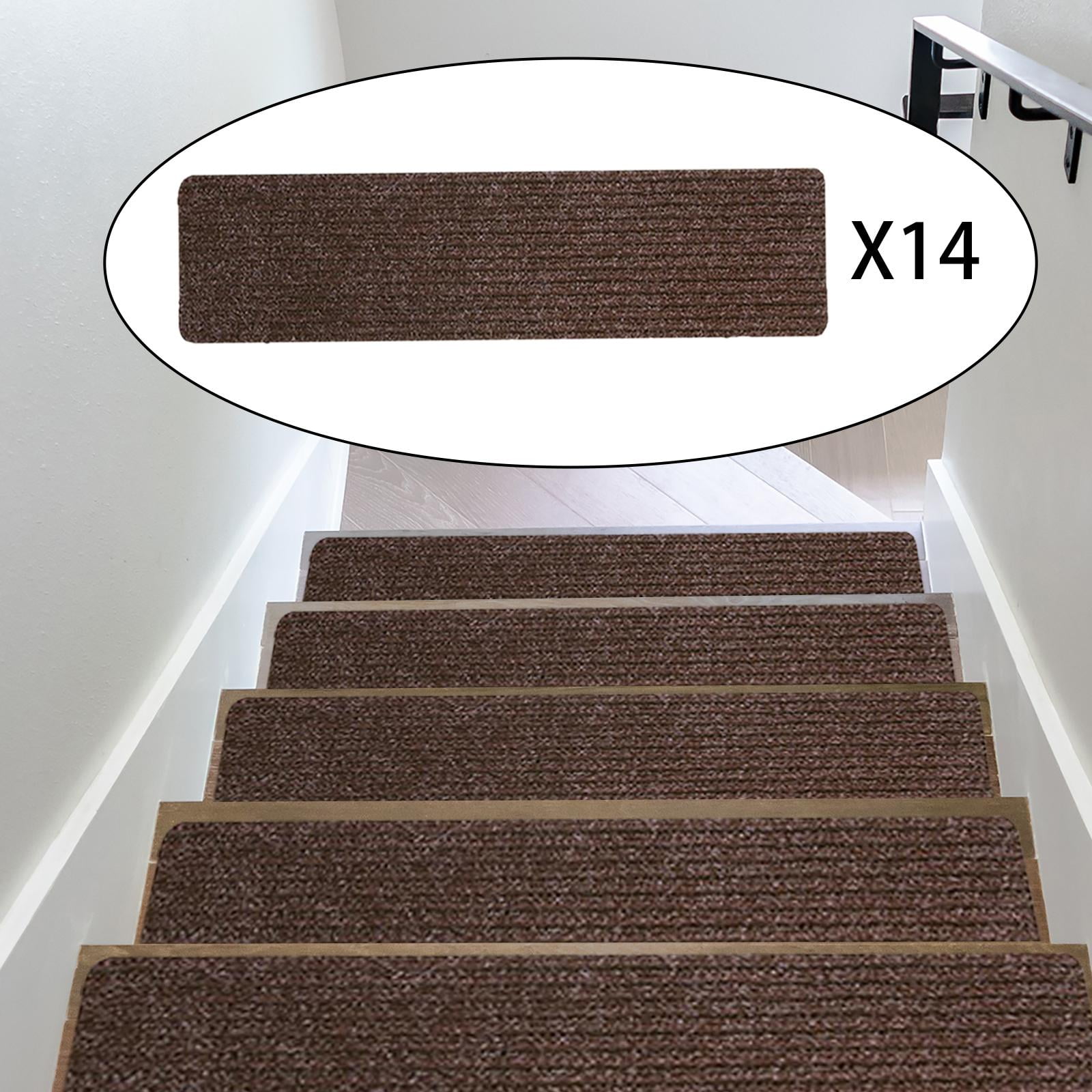 14PCS Mats Step Staircase Stair Tread Carpet Non Slip Mat Protection Cover Pads 