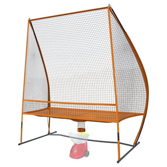 MR Tennis Ball Return Net 7’x6’, Freestanding Tennis Training Net, Multi-Sport Training Return Net for Tennis, Pickleball, Softball, Baseball Compatible w/Toss Machine