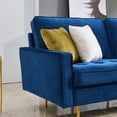 thumbnail image 3 of Modern Velvet Fabric Sofa 71" Bule, 3 of 9