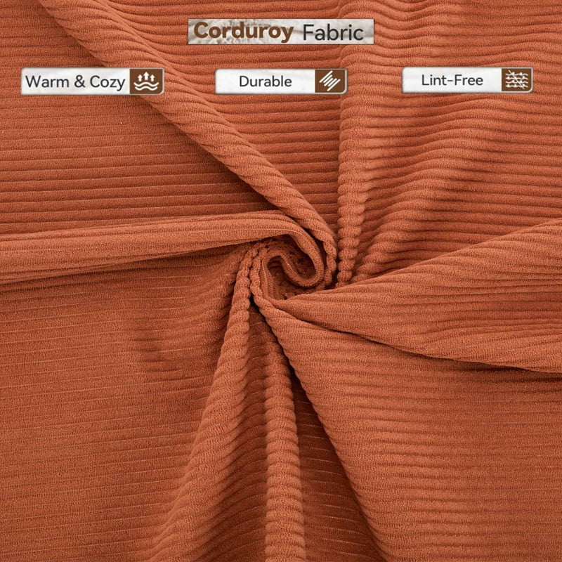 Timbernest 78.5" King Size Sofa Bed, 4 in 1 Convertible Sofa bed, Corduroy Boneless Floor Sleeper Sofa, Orange