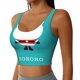 thumbnail image 2 of Balery Cute Santa Claus Sujetadores deportivos con espalda cruzada para mujer, acolchados, sin costuras, de alto impacto, ideales para yoga, gimnasio, entrenamiento y fitness.-XX-Large, 2 of 8