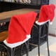 thumbnail image 5 of Fundas traseras para sillas de Navidad, tela no tejida, color rojo suave para el respaldo de la silla de la cena en casa, 5 of 8