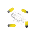 thumbnail image 2 of 10 Pieza Motorreductor Recto 48:1 Motor 2 Ejes Carro amarillo, 2 of 2
