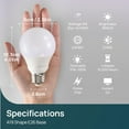 thumbnail image 2 of A19 LED Light Bulbs Dimmable, 60W Equivalent, Energy Efficient 9W, 2700K, 800 Lumens, E26 Standard Base, Lighting for Bedroom Living Room Home Office, 6 Packs, 2 of 5