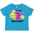 thumbnail image 3 of Inktastic Its My 2nd Birthday with Smiling Emoticons Girls Toddler T-Shirt, 3 of 5