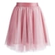 thumbnail image 5 of Falda de tul elástica de cintura alta falda de baile falda de verano hasta la rodilla falda tutú para adultos vestido de fiesta falda forrada, 5 of 6