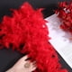 thumbnail image 3 of Boas de plumas rojas de 2 m, 15,5-20 cm de grosor, esponjosas, de pavo, de colores, para bufandas, accesorios para disfraces., 3 of 9