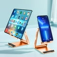 thumbnail image 4 of Soporte para teléfono móvil de escritorio ajustable y plegable, soporte para teléfono móvil de aluminio con base antideslizante., 4 of 6