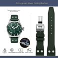 thumbnail image 3 of Correa de reloj de caucho fluorado FKM para IWC PILOT Mark Portugal, correa de reloj de 20 mm, 21 mm y 22 mm, pulsera negra de liberación rápida, correa de muñeca verde, 3 of 5