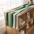 thumbnail image 6 of Green Geometric 72 Inch Table Runner, Contemporary Abstract Color Block Farmhouse Dresser Scarf Cotton & Linen Tablerunner for Dining/Kitchen Island/Holiday Party Décor 13" x 72", 6 of 9