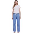 thumbnail image 4 of CYZ Women's 100% Cotton Woven Poplin Sleep Pajama Pants,Deongaree Stripe, Womens Size: Large, 4 of 6