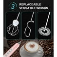 thumbnail image 5 of Handheld Milk Frother for Coffee, Rechargeable Electric Whisk with 3 Heads 3 Speeds Drink Mixer Foam Maker For Latte, Cappuccino, Hot Chocolate, Egg - Silver, 5 of 12