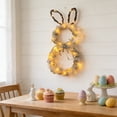 thumbnail image 4 of Easter Bunny Wreath with Lights for Front Door Spring Home Decor Indoor Outdoor, 4 of 6