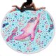 thumbnail image 1 of Toalla de playa redonda de delfín de acuarela con borla, manta redonda, toalla de natación, 59 pulgadas, regalo para mamá, amigos, 1 of 4