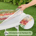 thumbnail image 5 of Pioneer Flower Floral Print Pattern Round Fitted Tablecloth with Elastic Edge,Dining Table Cover Waterproof,Outdoor Round Tablecloth for Camping,Dining,Indoor and Outdoor, 5 of 7