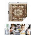 thumbnail image 4 of Brown Boho Cloth Napkins Set of 4 Reusable Dinner Napkins, Retro Western Rustic Ethnic Tribal Patterns Cocktail Napkin Washable Table Napkins for Wedding/Holiday Party/Baby Shower 20"x20", 4 of 7