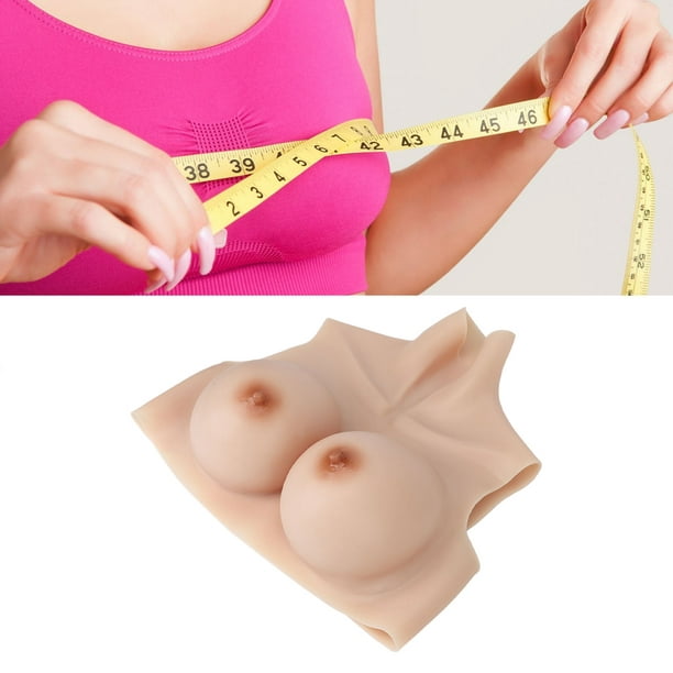 Fake Breast Form, Safe D Cup Photography Props Silicone Breast Form  Breathable For Live Broadcast 