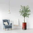 thumbnail image 2 of Artificial Tree in Modern Planter, Fake Eucalyptus Silk Tree for Indoor and Outdoor Home Decoration - 57" Overall Tall (Plant Pot Plus Tree), 2 of 5